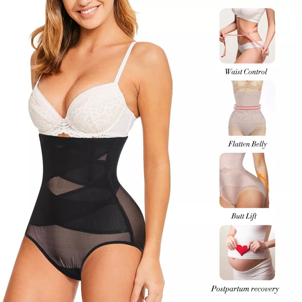 Butt Lifter Shapewear, Double Tummy Control Panty, Hi-Waist Short, Body Shaper